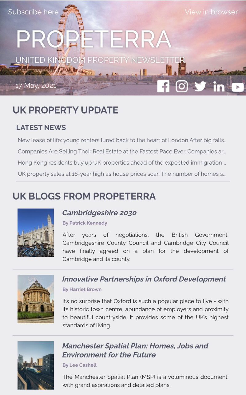 UK Property Newsletter May