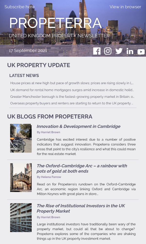 UK Property Newsletter Sep